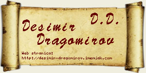 Desimir Dragomirov vizit kartica